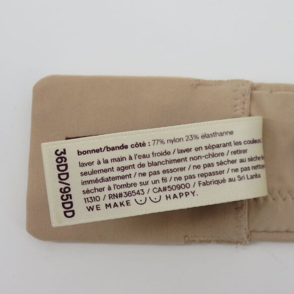 True & Co 36DD Solid Beige Underwire Lined Convertible T Shirt Bra Style 11310 - Picture 13 of 15